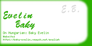 evelin baky business card